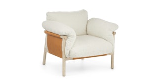 Humelo Shearling White Lounge Chair