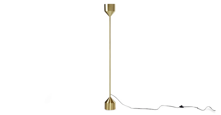 Barbell Brass Floor Lamp - Primary View 1 of 8 (Open Fullscreen View).
