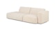 Sanna Magnet Ivory Right Arm Modular Sofa - Gallery View 3 of 15.