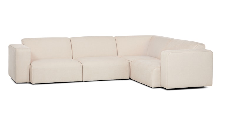 Sanna Magnet Ivory Left Corner Sectional - Primary View 1 of 14 (Open Fullscreen View).