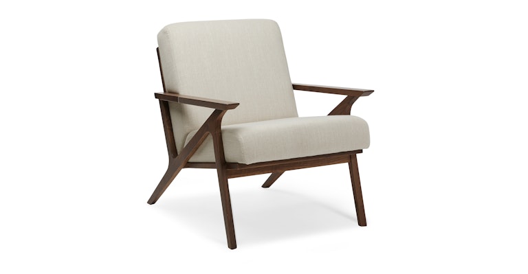 Otio Welsh Taupe Walnut Lounge Chair - Primary View 1 of 11 (Open Fullscreen View).