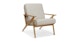 Otio Welsh Taupe Oak Lounge Chair - Gallery View 1 of 11.
