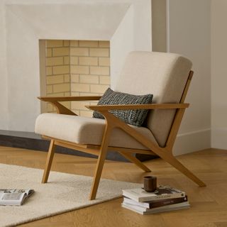 Otio 26" Lounge Chair - Oak and Welsh Taupe