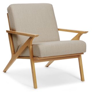 Otio 26" Lounge Chair - Oak and Welsh Taupe