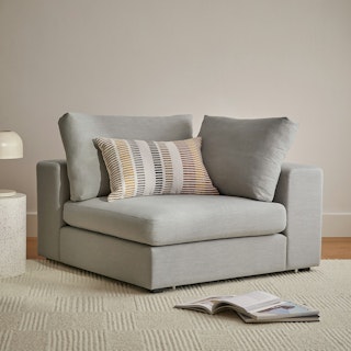 Beta 45" Corner Chair Module - Welsh Gray