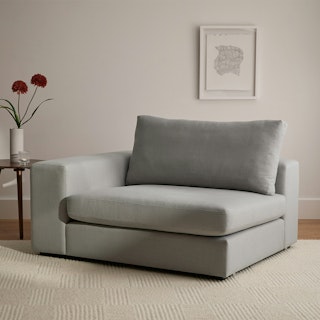 Beta 49" Left Arm Chair Module - Welsh Gray