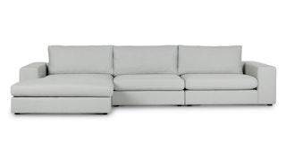 Beta Welsh Gray Left Chaise Sectional