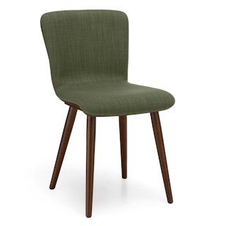 Sede Dining Chair - Walnut and Olio Green