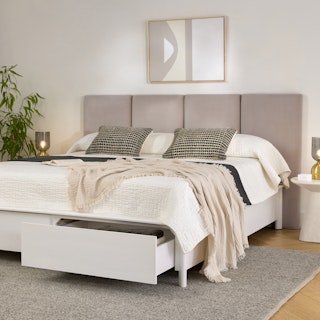 Pactera King Storage Bed - White