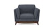 Ceni Denim Blue Armchair - Gallery View 1 of 9.
