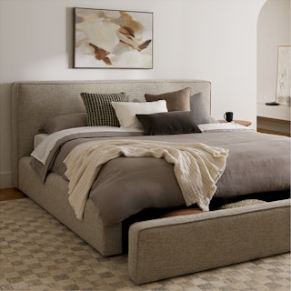 Cigar King Storage Bed - Birch Ivory