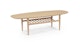 Lenia White Oak Oval Coffee Table - Gallery View 1 of 11.
