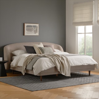 Kayra King Upholstered Bed - Lunaria Sandstone Bouclé