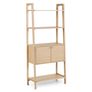 Krossa 31.5" Shelving Unit with Storage - White Oak