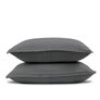 Leni Standard Cotton Gauze Sham Set - Charcoal