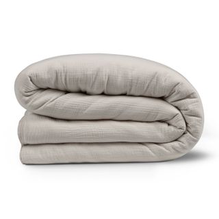 Leni Queen Cotton Gauze Duvet Cover - Light Taupe