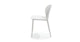 Dot White Stackable Dining Chair - Gallery View 4 of 8.