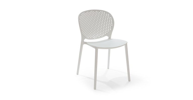 Dot White Stackable Dining Chair - Primary View 1 of 8 (Open Fullscreen View).
