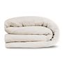 Alto Queen Linen Duvet Cover - Ivory White