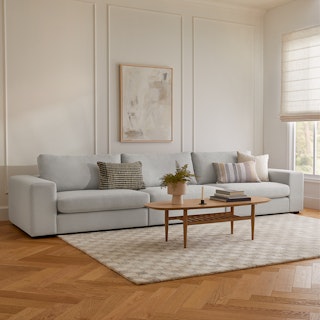 Beta 137.5" Modular Sofa - Welsh Gray