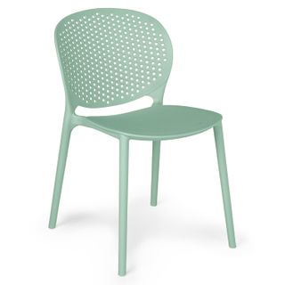 Dot Outdoor Stackable Dining Chair - Malibu Aqua