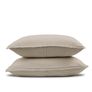Leni Standard Cotton Gauze Sham Set - Taupe