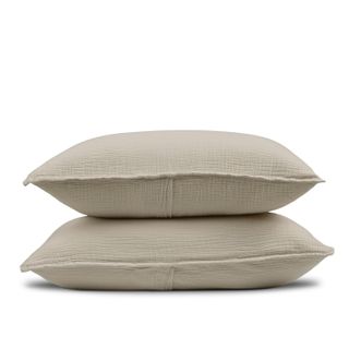Leni King Cotton Gauze Sham Set - Taupe