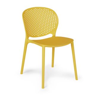 Dot Outdoor Stackable Dining Chair - Sun Yellow
