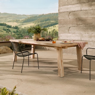 Teaka Outdoor Dining Table for 8 - Natural Teak