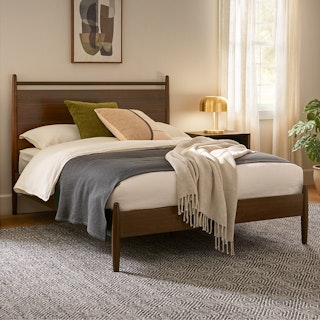 Lenia Full Panel Bed - Walnut