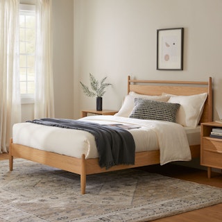 Lenia Full Panel Bed - White Oak