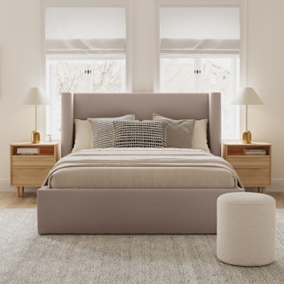 Calabri Queen Bed - Napa Quartz