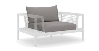 Callais Taupe Gray Lounge Chair Cushion Cover Set