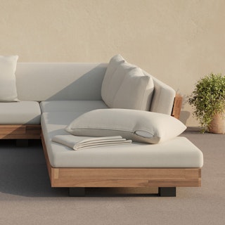 Lubek Outdoor Sectional Cushion Cover Set - Beach Sand