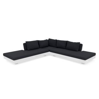 Lubek Outdoor Sectional Cushion Cover Set - Slate Gray