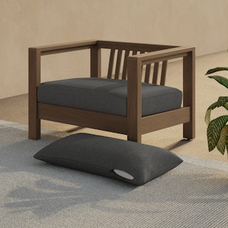 Palmera Outdoor Lounge Chair Cushion Cover Set - Dravite Black