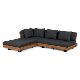 Lubek 82.5" Outdoor Low Left Sectional - Slate Gray