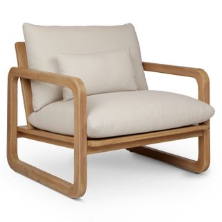 Laholm 36.5" Outdoor Lounge Chair - Dravite Ivory