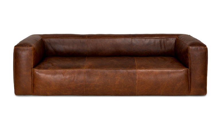 Cigar Rawhide Brown Sofa - Primary View 1 of 14 (Open Fullscreen View).