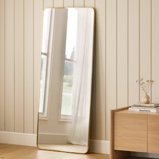 Mansfield Floor Mirror - Brass