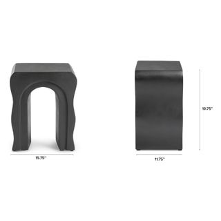 Bixby Outdoor Concrete Side Table - Sea Black - Primary View 1 of 4 (Click To Zoom).