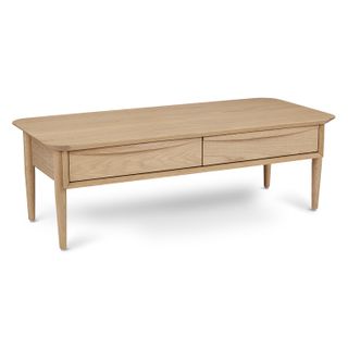 Lenia 46" Storage Coffee Table - White Oak