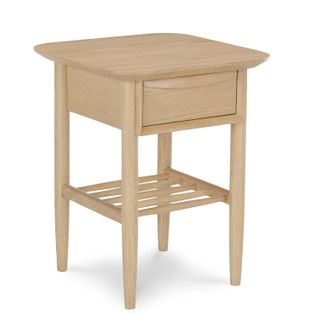 Lenia Storage Side Table - White Oak