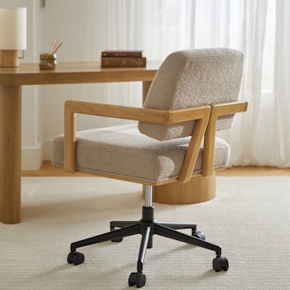 Aquila Sandstone Wool Bouclé Office Chair