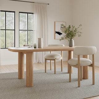 Adel 82.5" Dining Table - White Oak