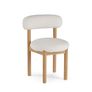 Munk Dining Chair - White Oak and Ivory Wool Bouclé
