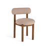 Munk Dining Chair - Smoked Oak and Sandstone Wool Bouclé