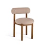 Munk Dining Chair - Smoked Oak and Sandstone Wool Bouclé
