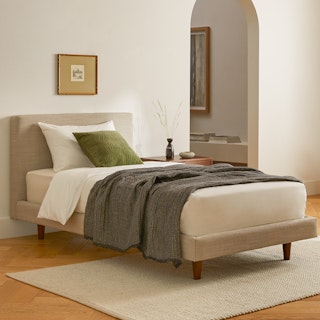 Tessu Twin Low Profile Upholstered Bed - Clay Taupe