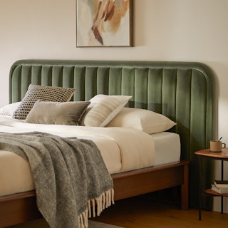 Rolph Plush Pacific Green King Headboard